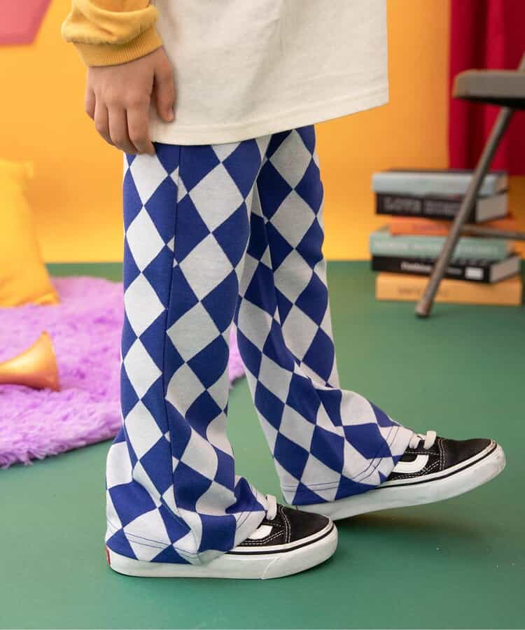 ★SALE★I'm Jelly！総柄ジャガードフレアパンツ  10分丈