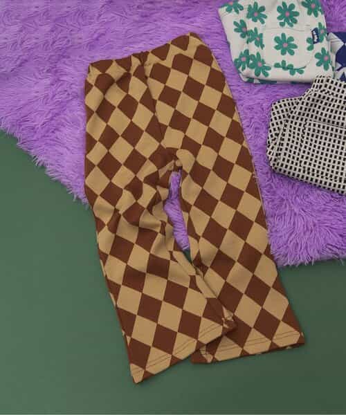 ★SALE★I'm Jelly！総柄ジャガードフレアパンツ  10分丈