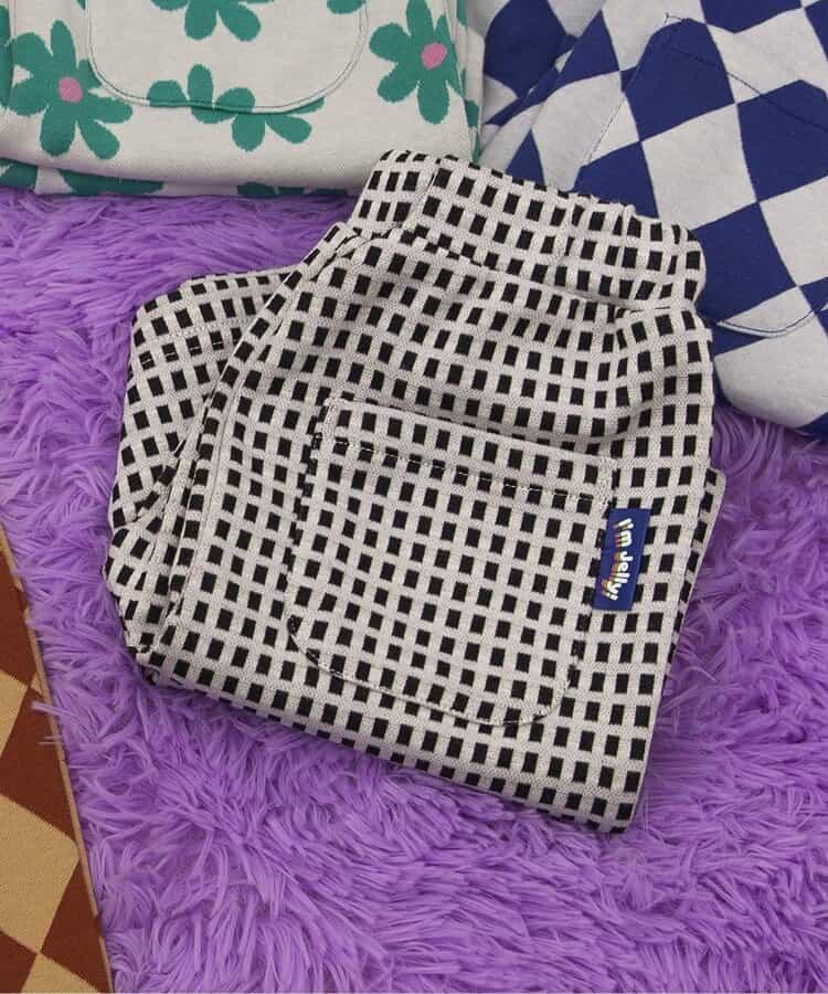 ★SALE★I'm Jelly！総柄ジャガードフレアパンツ  10分丈