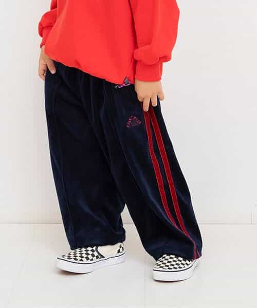 ベロアトラックパンツ(セットアップ可)  10分丈