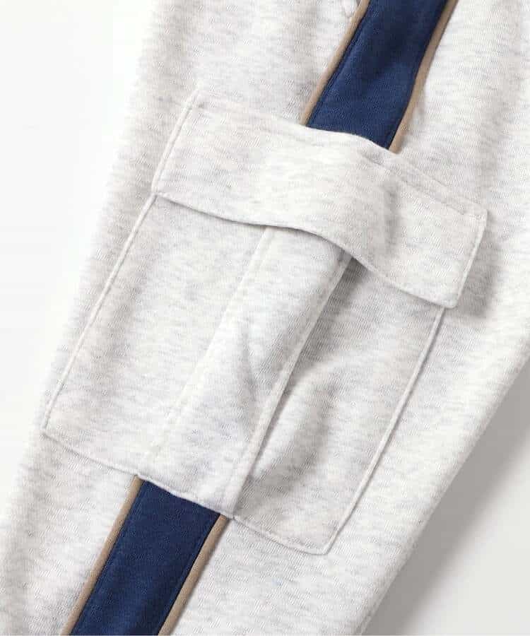 WEB限定  ライン裏毛カーゴパンツ(セットアップ可)  10分丈_1004703