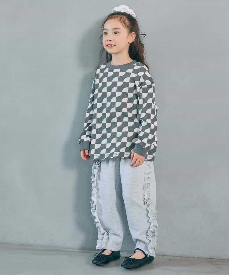 girlsバレルレッグスウェットパンツ  10分丈_970776