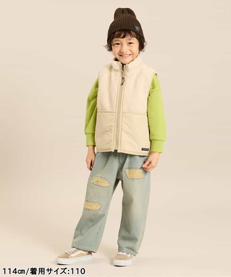 ダメージデニムパンツ  10分丈_930309
