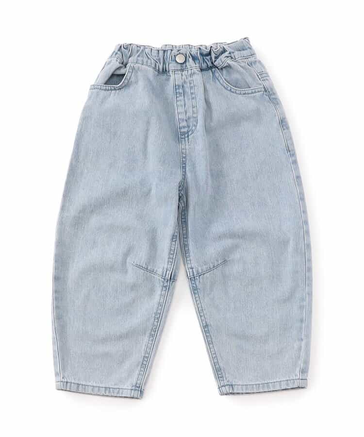 カーブデニムパンツ(セットアップ可)  10分丈