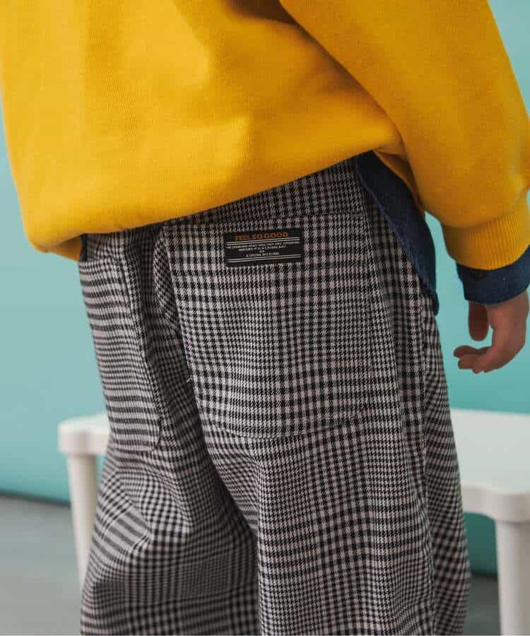 ワンタックチェックパンツ  10分丈_993322