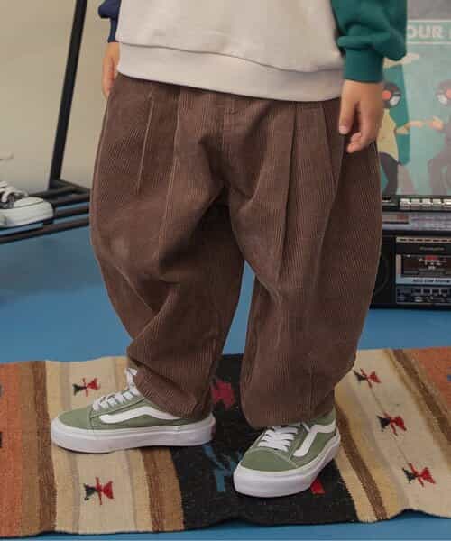 バルーンタックコーデュロイパンツ  10分丈
