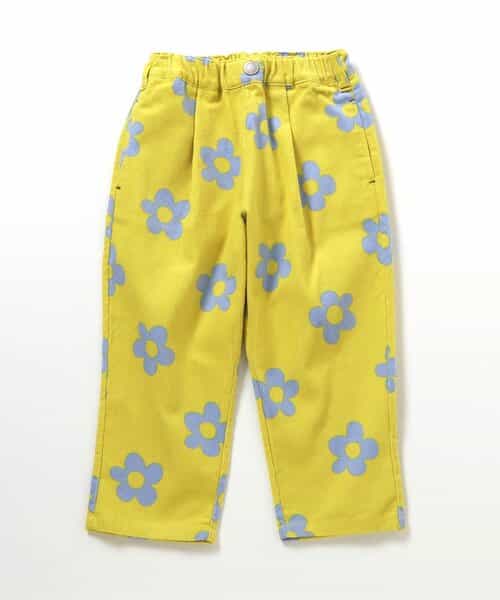 総柄ワンタックコーデュロイパンツ  10分丈