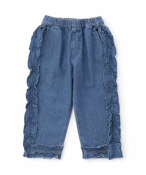 ★SALE★フリルデニムパンツ  10分丈