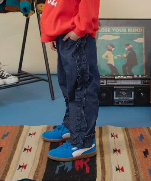 ★SALE★フリルデニムパンツ  10分丈