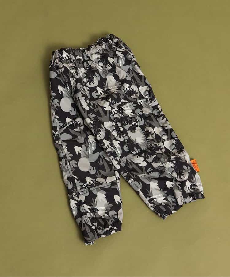 ダイナソー足あとカモフラワイドボトム  10分丈