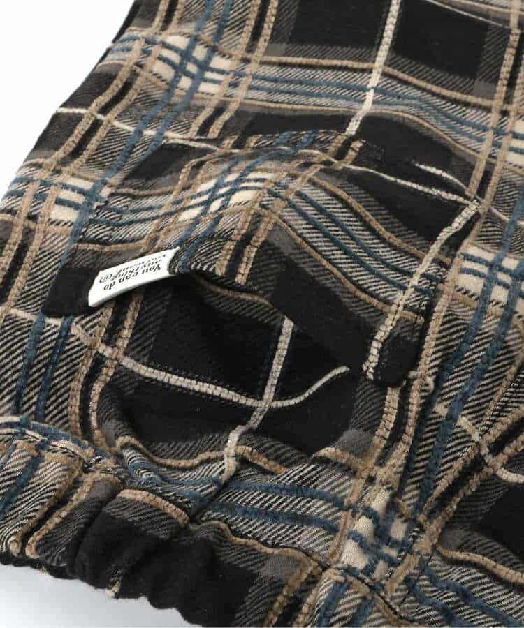モールチェックパンツ  10分丈_1007472