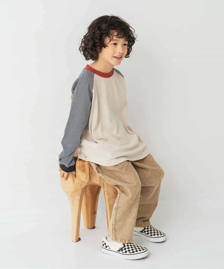 カラーデニムワイドパンツ  10分丈_990488