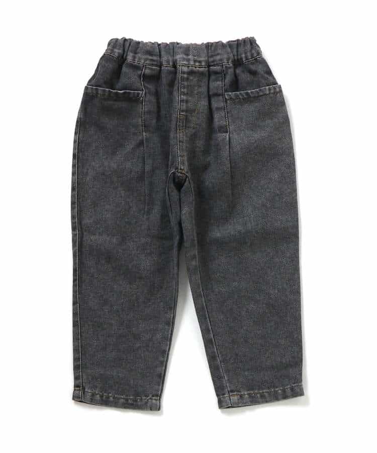 カラーデニムワイドパンツ  10分丈_990489