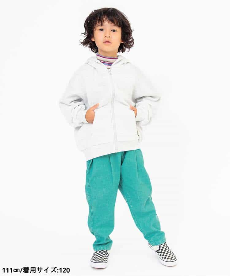カラーデニムワイドパンツ  10分丈_990496