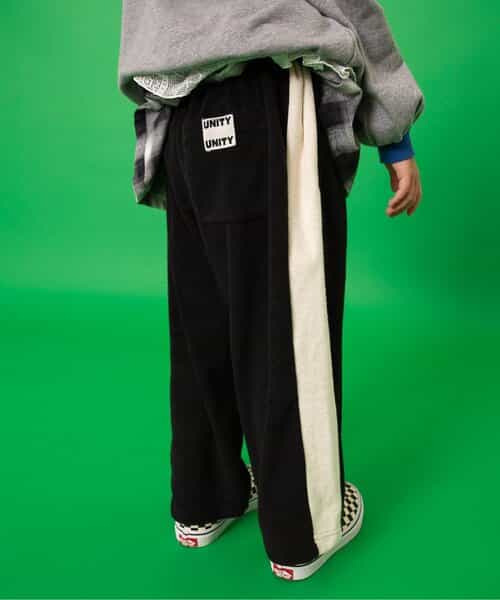 WEB限定  サイドラインパイルトラックパンツ  10分丈