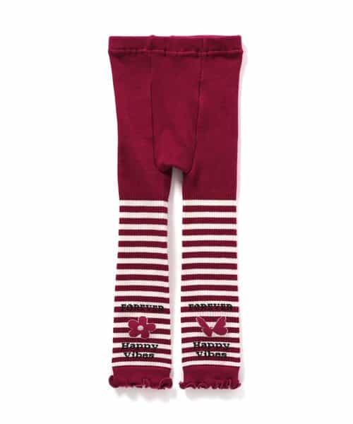 ★SALE★リブボーダーワンポイントレギンス