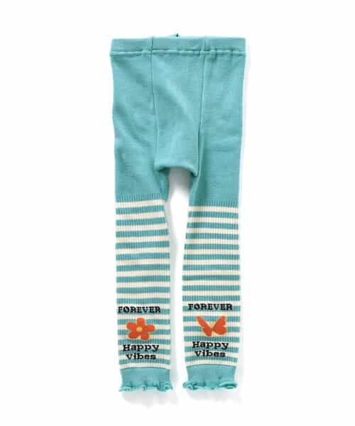 ★SALE★リブボーダーワンポイントレギンス