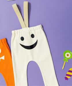 ★タイムセール★サス付きお顔モチーフレギンス