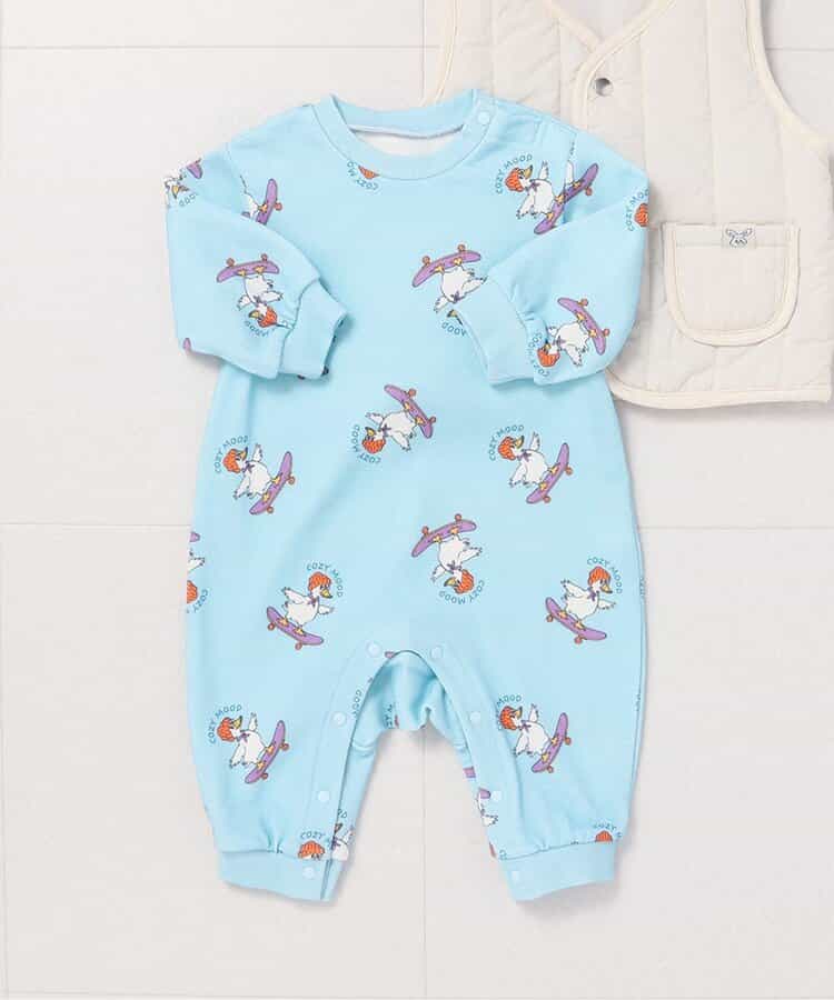 Bpop 総柄カバーオール