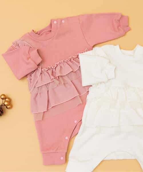 ★SALE★Bpop フリルドッキングカバーオール