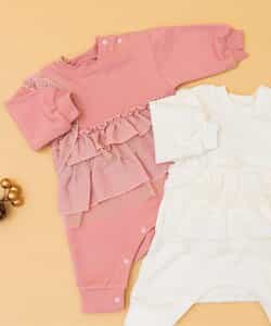 ★SALE★Bpop フリルドッキングカバーオール