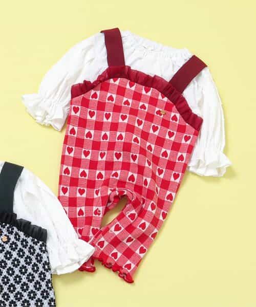 ★SALE★【リンク】ジャガード着せこみ風カバーオール