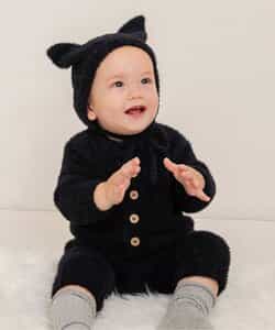 FUN!FAN!ANIMAL マシュマロカバーオール＆ボンネットセット