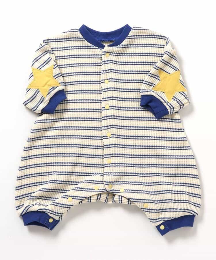 【リンク】エルボーパッチワッフルカバーオール_942592