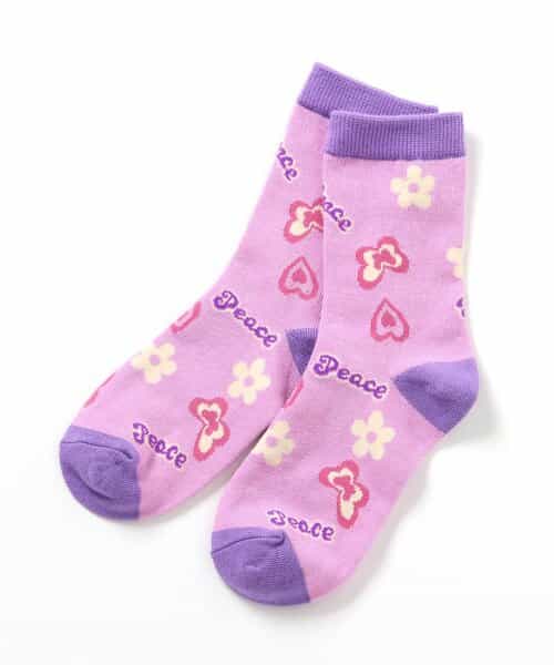 3P対象  GIRLS総柄ソックス