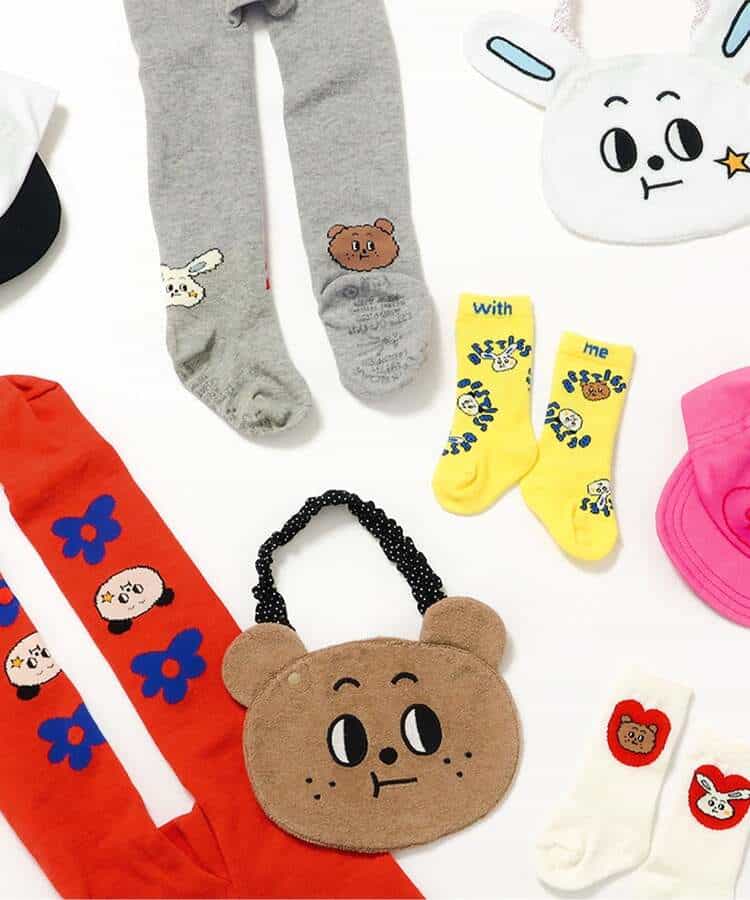 3P対象A USAKUMAモチーフハイソックス_976103