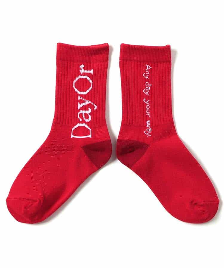 3P対象A WEB限定 【DayOr】 配色ロゴカラーソックス_1009870