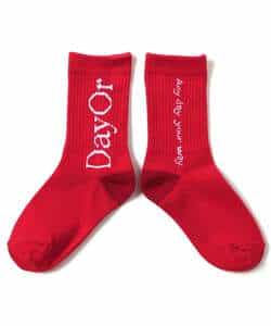 3P対象A WEB限定 【DayOr】 配色ロゴカラーソックス_1009870