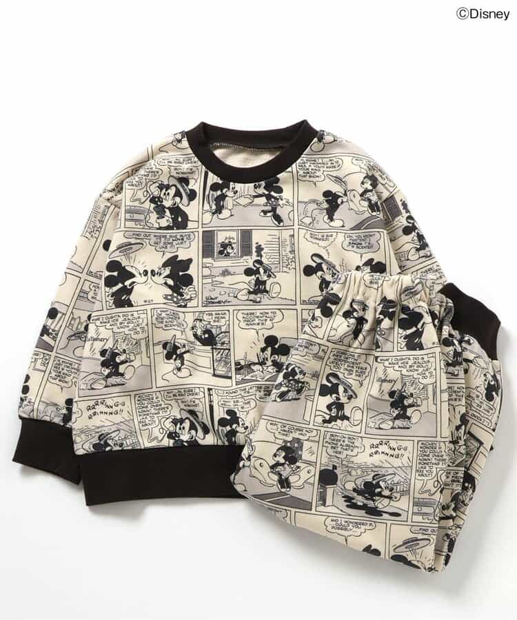 ディズニーキャラクター コミック柄裏毛パジャマ