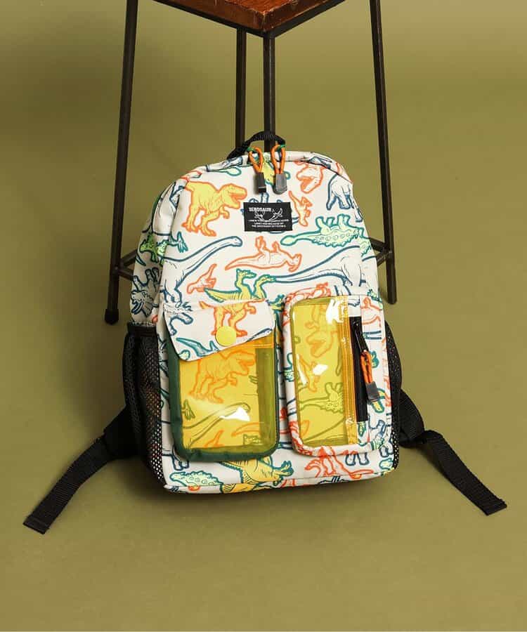 恐竜総柄窓付きリュック