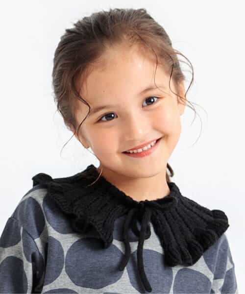 プリスティン　リネンコットン　つけ襟付き　ニット Dot＆Stripes CHILD WOMAN つけ襟 付け襟 ブロードレース