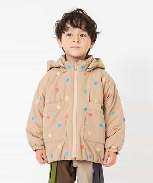 2色2柄 総刺繍フード付き中綿ジャケット