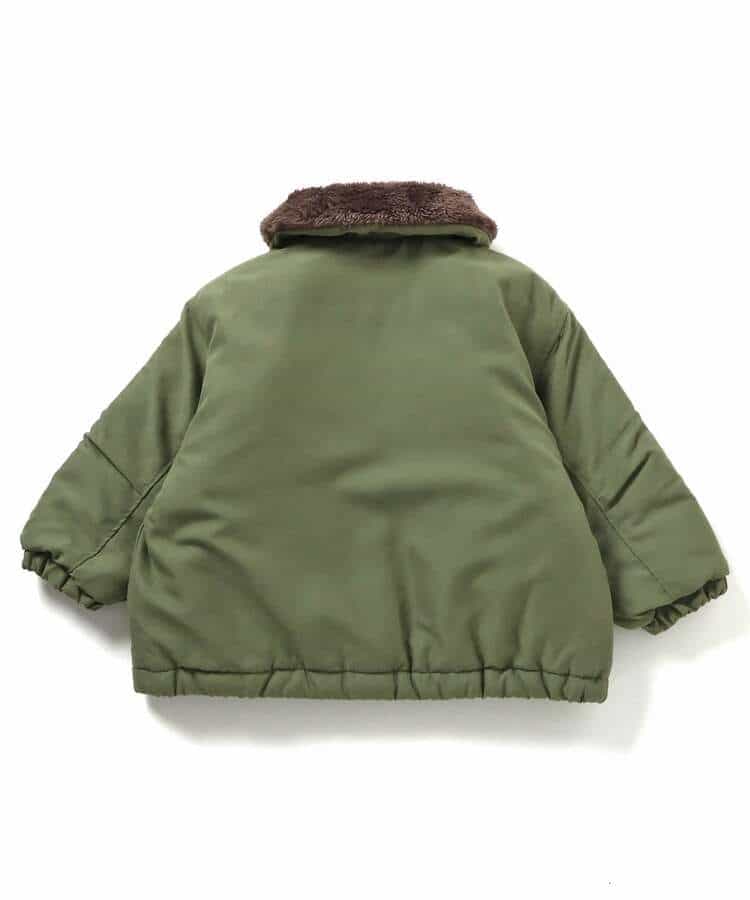 襟ボアミリタリージャケット 洗濯機で洗える_983280