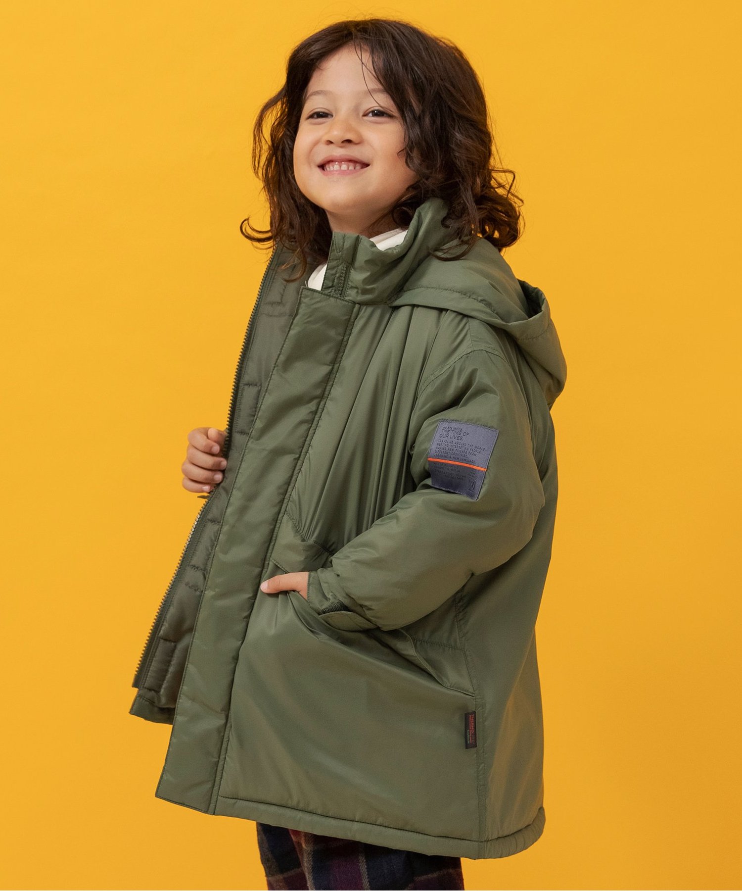 【新品未使用】マッキントッシュ×ローズバットコラボ　ジャケット　カーキ　FREE スタンドカラー中綿ジャケット_マシンウォッシャブル（J402915