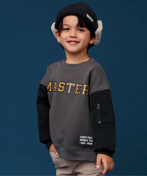 ★SALE★裏起毛あったか袖MA-1トレーナー