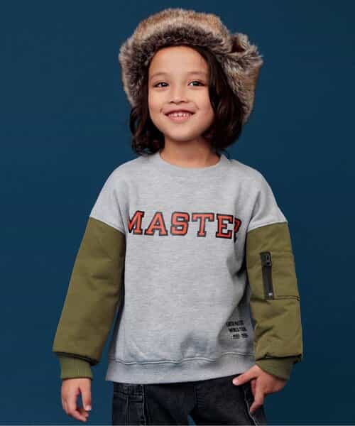 ★SALE★裏起毛あったか袖MA-1トレーナー