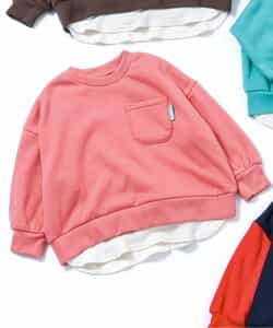 あったかレイヤード風トレーナー  10分丈