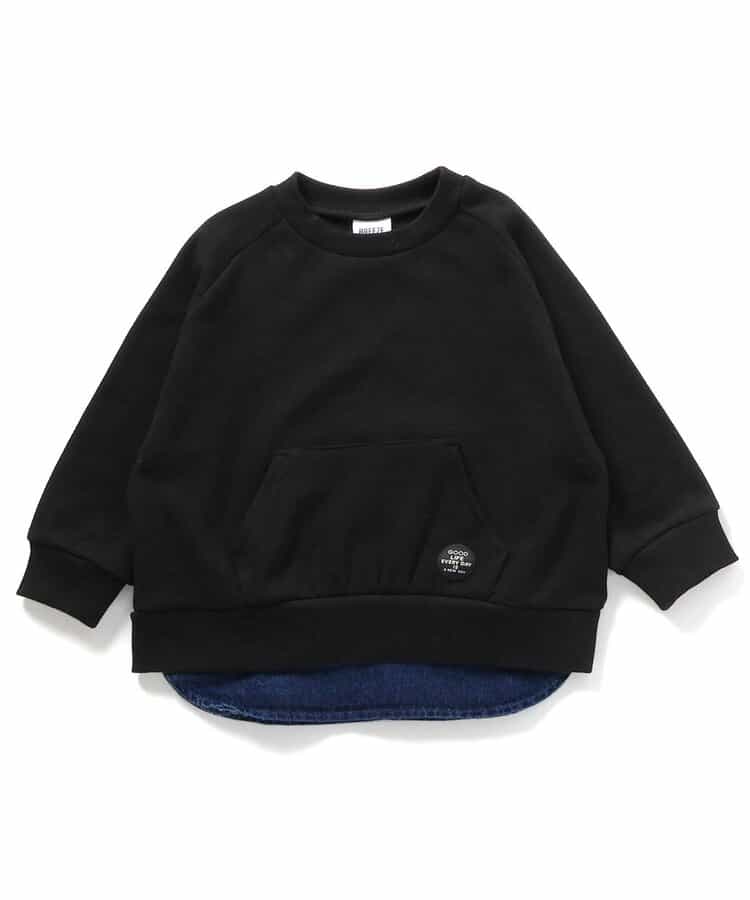 ★SALE★【あったか】裏シャギー裾レイヤード風トレーナー