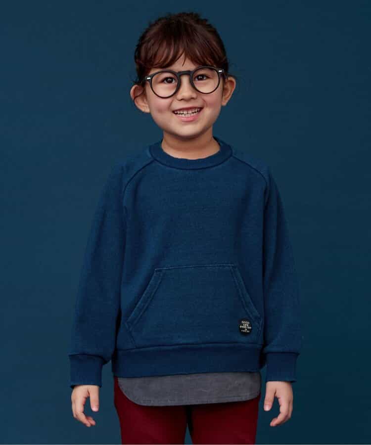 ★SALE★【あったか】裏シャギー裾レイヤード風トレーナー