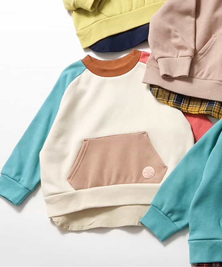 ★SALE★【あったか】裏シャギー裾レイヤード風トレーナー