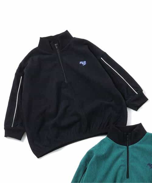あったかハーフジップトレーナー(セットアップ可)  10分丈
