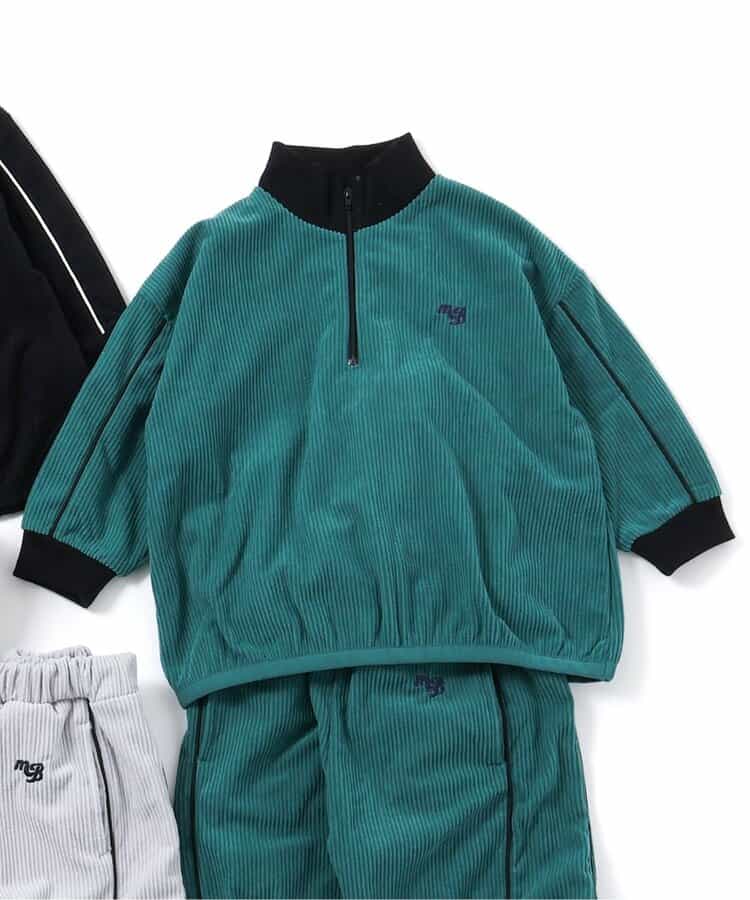 あったかハーフジップトレーナー(セットアップ可)  10分丈