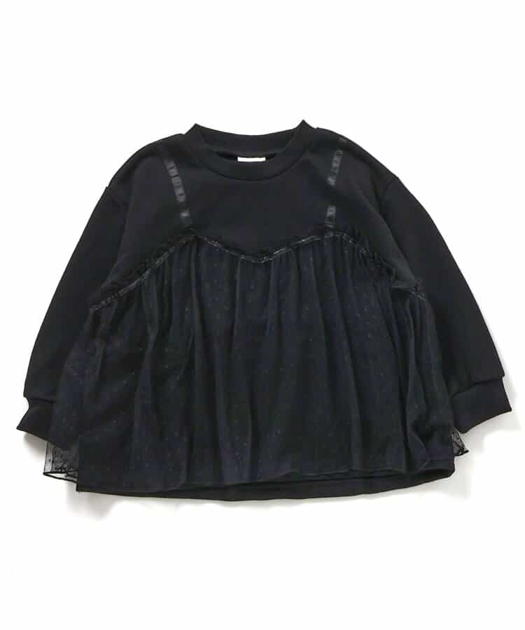 チュールビスチェ付きトレーナー