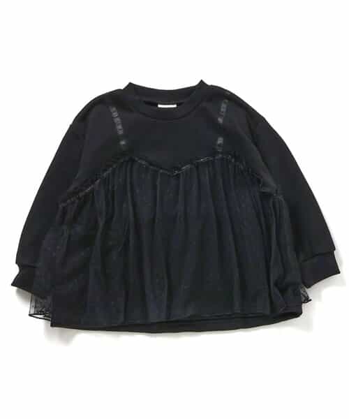 チュールビスチェ付きトレーナー