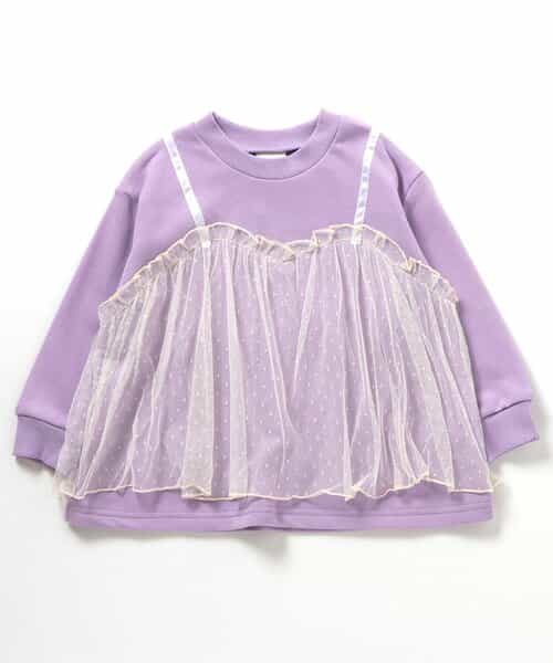 チュールビスチェ付きトレーナー