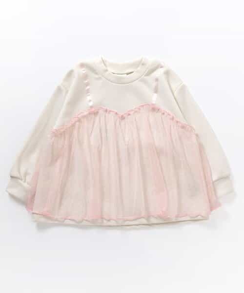チュールビスチェ付きトレーナー
